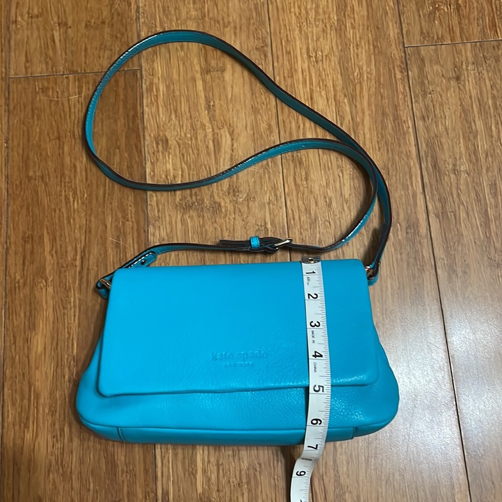 Kate spade teal color genuine leather bag - Picture 9 of 10